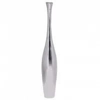 FineBuy Deko-Vase 75 x 9 x 9 cm Silbern