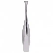 FineBuy Deko-Vase 75 x 9 x 9 cm Silbern