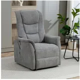 Duo Collection TV-Sessel Parma Mobilitäts-Sessel mit elektr. Aufstehhilfe, Relaxfunktion & Akku, Sitzhöhe 48 cm, mit Liegefunktion, mobil zu Hause grau