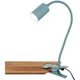 Briloner LED-Klemmleuchte FLEKS Kabelschalter Schwenkbar Taubenblau
