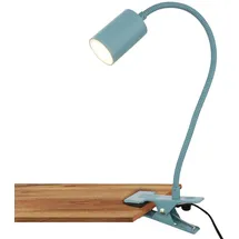Briloner LED-Klemmleuchte FLEKS Kabelschalter Schwenkbar Taubenblau