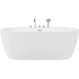 Beliani Badewanne Weiß oval 170 x 80 cm ROTSO
