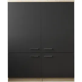 Respekta Merle Küchenmöbel-Set 120 x 60 x 144,9 cm Schwarz