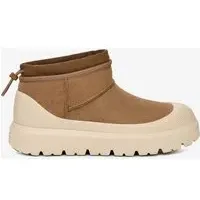 UGG Classic Ultra Mini Weather Hybrid Stiefel braun/weiß - 45