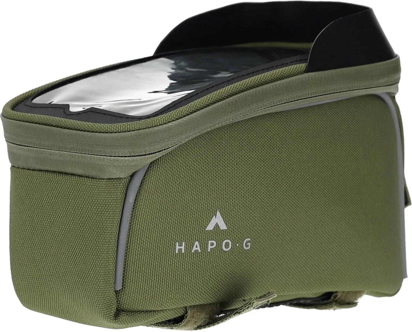 Rahmentasche 1,6L Khaki - Smartphone-Halter mit Sonnenschutz - HAPO-G grün NO SIZE