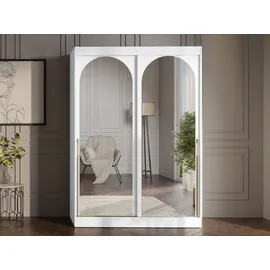 Mirjan24 Schiebetürenschrank Modin 150 x 216 x 65 cm Weiß/Gold