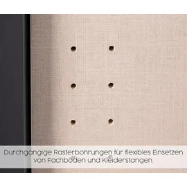 Rauch »Alba« Kleiderschrank 2-türig, mit Spiegel, Farbe beige - Holz / Holz