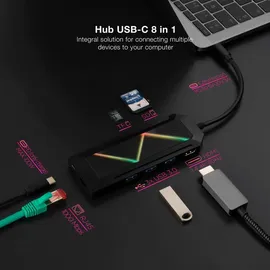 NANOCABLE 10.16.0801 - USB-C HUB 2xUSB-A+USB-C Laden+HDMI
