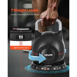 Vevor Verstellbare Kettlebell 2-20 kg Schwarz