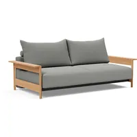 Innovation Living TM Schlafsofa »MALLOY W 3-Sitzer, sehr bequem, hochwertige Verarbeitung«, hohe Rückenlehne, Dauerschläfer, stabile Armlehnen, Bettfunktion grau