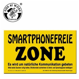 Corvus A600152 - Kids-at-Work, Schild Smartphonefreie Zone' 25x15cm