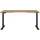 Germania JET höhenverstellbarer Schreibtisch grandson-eiche rechteckig, T-Fuß-Gestell schwarz 160,0 x 80,0 cm