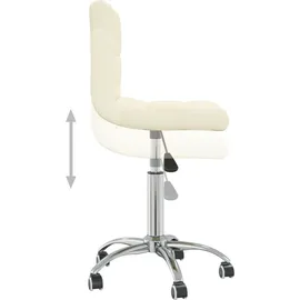 vidaXL Bürostuhl Drehbar Creme Stoff
