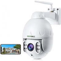 SV3C 5MP PTZ Kamera IP Dome Überwachungskamera Aussen WLAN, 5-Fach Optischem Zoomobjektiv Outdoor Kamera, Zwei Wege Audio 60m IR-Nachtsich, IP66 Wasserfest, Unterstützung von 128GB SD Karten