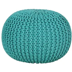 Pouf GUTMANN FACTORY, Kinder, Gr. H: 37cm, Baumwolle, blau (türkis), Poufs Hocker Pouf