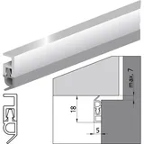 Elton Abdichtungsschiene PTS-AR L.2100mm B.5mm Ku.blk braun m.weich PVC-Lippe ELLEN