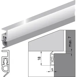 Elton Abdichtungsschiene PTS-AR L.2100mm B.5mm Ku.blk braun m.weich PVC-Lippe ELLEN