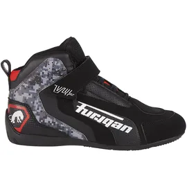 Furygan V4 Vented Motorradschuhe, - Schwarz/Grau/Weiß/Rot / 42
