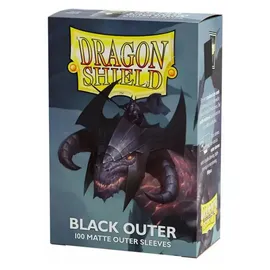 Arcane Tinmen Dragon Shield Standard Size Outer Sleeves - Matte Black (100 Sleeves)
