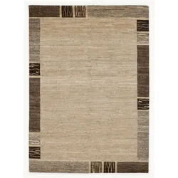 Teppich OCI DIE TEPPICHMARKE "Natura Silk Greny" Gr. 31, beige (natur), B:140cm H:20mm L:200cm, Seide, Wolle, Teppiche, handgeknüpft, Wohnzimmer