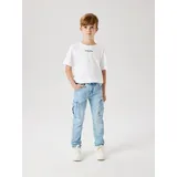 NAME IT Silas Tap Cargo Jeans 6650-Az Noos, Light Blue Denim, 158