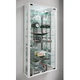 VCM Wandvitrine Vitrosa Maxi Spiegel Weiß