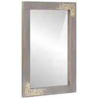 VidaXL Badezimmer Spiegel mit Spiegel Grau und Silber 50