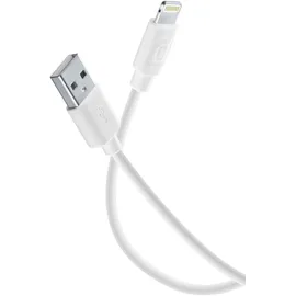 Cellular Line USB-A auf Lightning 1,2 m Weiß