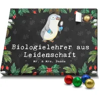 Mr. & Mrs. Panda Schoko Adventskalender Biologielehrer Leidenschaft - Schwarz - Geschenk, Schule, Schokoladen Adventskalender, Jubiläum, Arbeitsko... - Schwarz