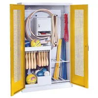 C+P Sportgeräteschrank mit Lochblech-Flügeltüren (Typ 1), HxBxT 195x120x50 cm,