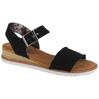 SKECHERS Desert KISS Adobe Princess Sandals, Black Canvas, 39
