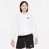 Nike Kinder Kapuzenpullover Club Fleece Big Kids Hoodie FD3000-100 137-147 - White - 137-147
