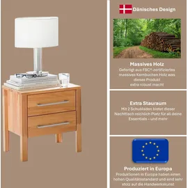 Home Affaire Nachtschrank Modesty 45 x 35 x 45 cm Beige