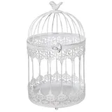 Grafelstein Dekoobjekt Kleiner Deko-Vogelkäfig FRIDA weiß shabby chic Käfig mit Ornament Land