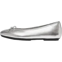 FitFlop Delicato Bow Soft Ballerina IH2-011, Women Ballerinas für Damen, silber, Größe 37 EU