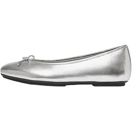 FitFlop Delicato Bow Soft Ballerina IH2-011, Women Ballerinas für Damen, silber, Größe 37 EU