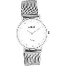 Oozoo Edelstahl Uni Uhr C20240 Analog Quarzuhr Armband silber Vintage Series D2UOC20240 - Silber