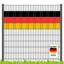 zaunzu Sichtschutz Deutschland für Doppelstabmatten Volle Streifenbreite