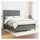 vidaXL Boxspringbett mit Matratze Dunkelgrau 140x200 cm Stoff