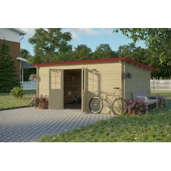 Gartenhaus Evolution 34E, + Kostenloses Trapezblech Dach