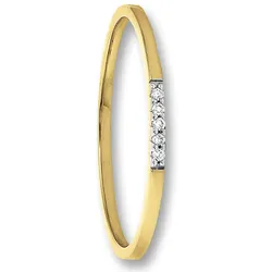 Diamantring ONE ELEMENT "0.03 ct Diamant Brillant Ring aus 585 Gelbgold" Gr. 56, gold, Fingerringe, Damen, 56,mit Diamant, Gelbgold 585-Diamanten, Gelbgold 585, Diamanten, Damen Gold Schmuck