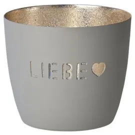 G-C Madras Windlicht M, Liebe flanell/gold