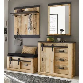 furn.design Stove Garderobe Set 5-teilig 206 x 200 cm braun