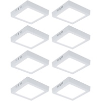 V-Tac LED Aufbaupanel Deckenlampe Deckenleuchte Wohnzimmerlampe Flurleuchte, Kunststoff weiß
