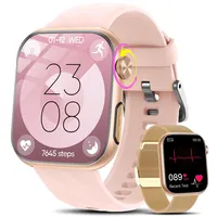 2026 Neu Smartwatch Damen mit EKG+HRV/Blutdruck/Menstruationszyklus/BMI 1,97"AMOLED Gesundheitsuhr mit Telefonfunktion 24H Herzfrequenz SpO2 Körpertemperatur, Emotion/Stimmung/Schlafmonitor Fitnessuhr