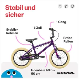 S'COOL XtriX mini 16 Zoll RH 25 cm lila