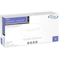 MaiMed–Hybrid PF black, Vinyl-Nitril-Handschuhe größe S