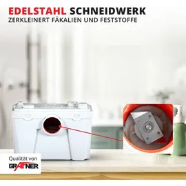 Grafner WC Hebeanlage mit Schneidwerk/Zerkleinerer Fäkalienhebeanlage Abwasserpumpe