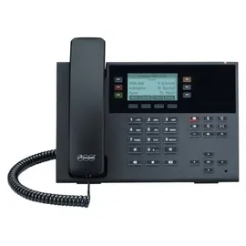 Auerswald COMfortel D-110 Schnurgebundenes Telefon, VoIP Freisprechen, Headsetanschluss, Optische Anrufsignalisierung, PoE Grafik-Display Schwarz
