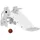 aiyaplay Kinderrutsche 3 in 1 mit Basketballkorb 106 x 51,5 x 52 cm Grau